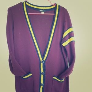 Maroon and Gold Cardigan